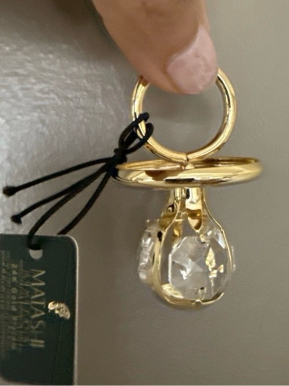 Matashi Gold Crystal Pacifier - Picture 2 of 3